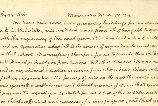 Letter from Thomas Jefferson to Robert Hare, March 12, 1824