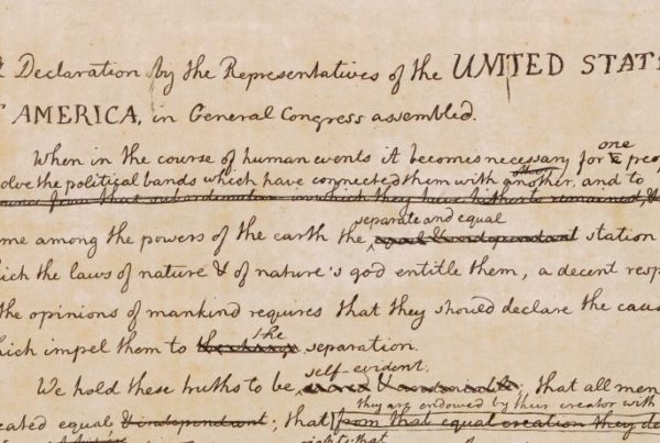 First Draft of the Declaration of Independence, 1829 Facsimile