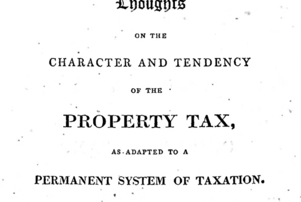 George Glover, "Thoughts on the Character and Tendency of the Property Tax," 1816